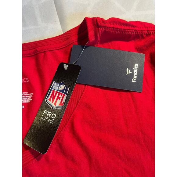 NFL Fanatics Tee Houston Texans Red Pro Line Men's 3XL SS V-neck NWT - Picture 6 of 8